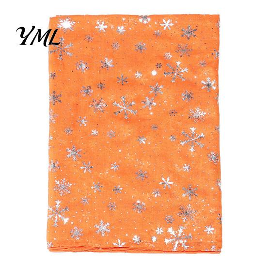Polka Dot Print Wrap Glitter Sparkly Foil Snowflake Scarf for Women, Christmas Fashionable Holiday Gift Theme Shawl Wrap, Fall Winter Lightweight Soft
