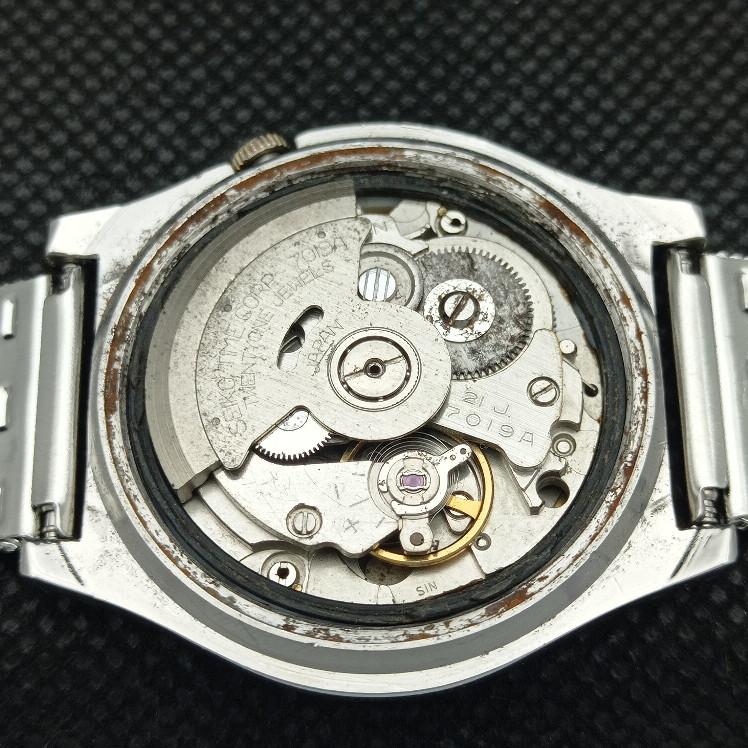USED VINTAGE SEIKO 5 AUTOMATIC 7019A JAPAN MENS ORIGINAL DIAL WATCH A413520-2 SKU621b-a413520