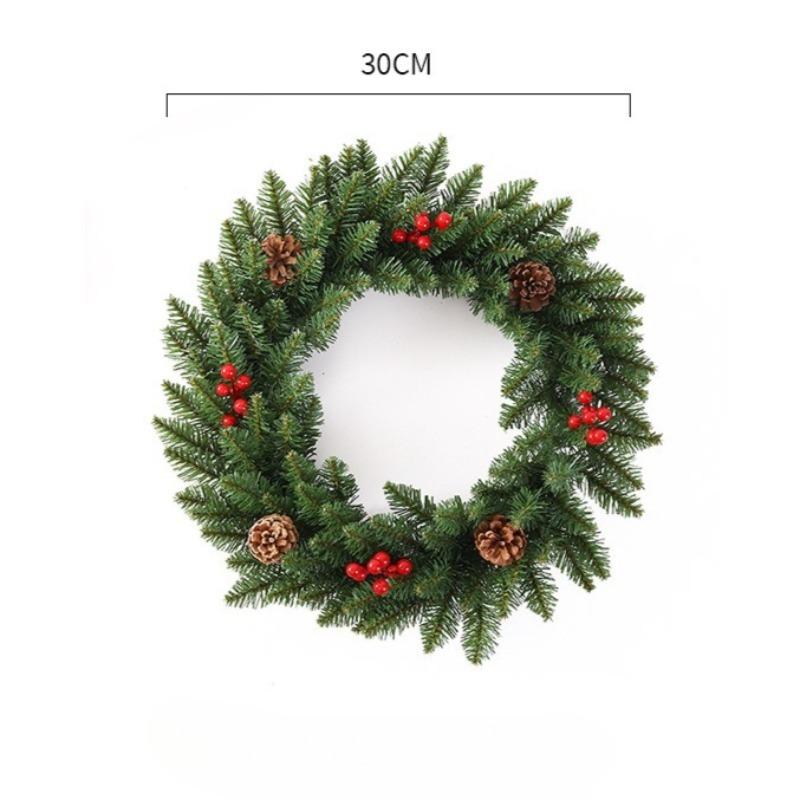 Искусственный Сосновый Рождественский Венок Мягкий Зеленый Праздничная Гирлянда Рождественское Украшение Двери Стены Без Огней Праздничный Домашний Декор для Вечеринки