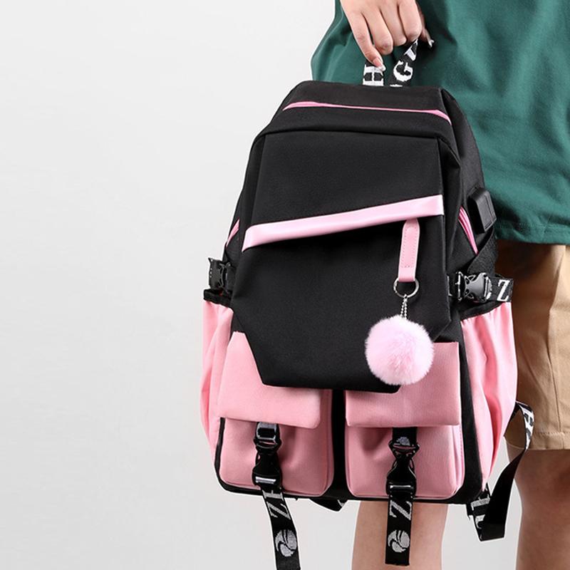 3 шт. школьный рюкзак LABUBU, школьный рюкзак, легкий, с защитой спины и большой вместимостью, детский школьный рюкзак для 1-6 классов