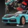1/24 Porsche 911 TARGA TURBO S Сплав Гоночная Модель Автомобиля Литье под Давлением Симуляция Металлическая Игрушечная Модель Автомобиля Звук Свет Коллекция Подарок