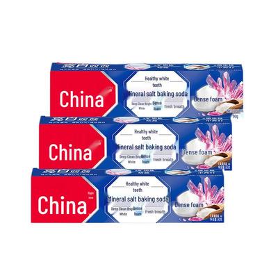Зубная паста Zhonghua Здоровая Белая Морская Соль и Пищевая Сода Мята