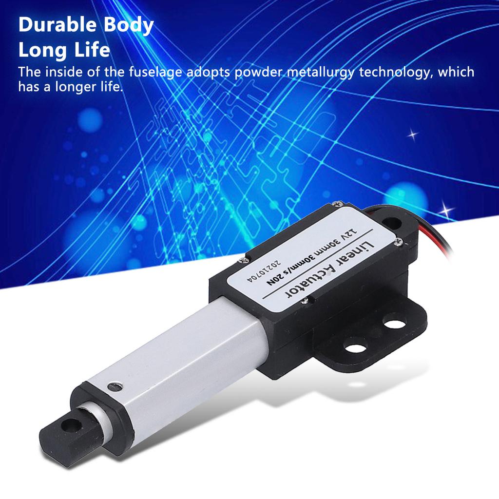 Linear Actuator 12V 30mm Stroke Low Noise Short Circuit T Type Screw Electric Linear Motion Actuator
