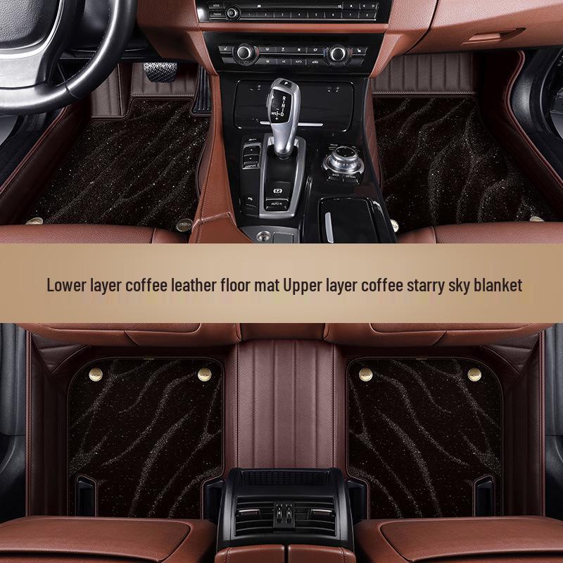 Коврики на пол из натуральной кожи для 22 моделей VW: Magotan, Tiguan L, Teramont X, Passat - Полное покрытие.