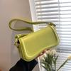Flap Crossbody Bags for Women Pure Color PU Leather Armpit Shoulder Bag Latest Fashion Small Saddle Handbags Female