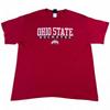 Винтажная футболка Ohio State Buckeyes, размер XL для взрослых, красная, с логотипом Varsity