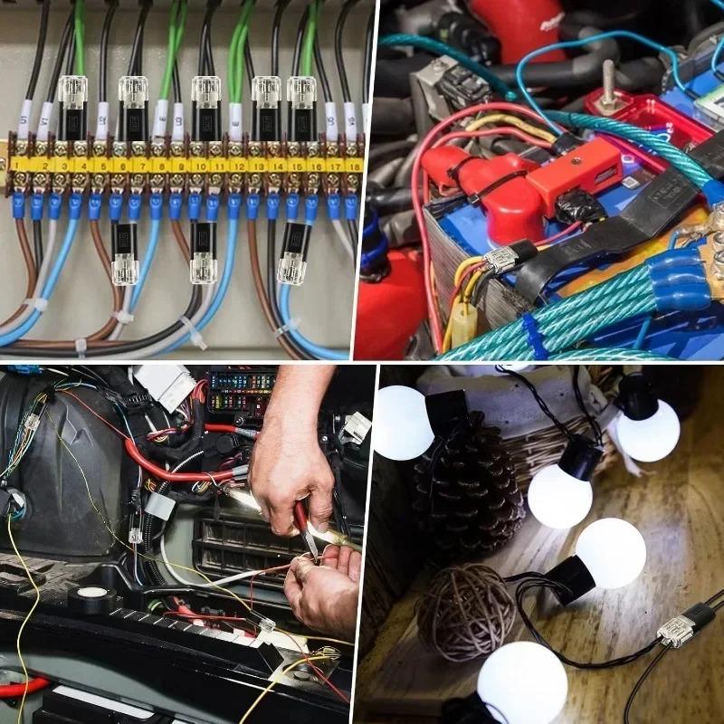 20/30/50/100pcs Waterproof Automotive Electrical Connector Sealed Dustproof Wire Terminal Strip for Car Wiring Cable Connection
