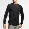 Nike Nsw Club Повседневный спортивный свитер с круглым вырезом и длинным рукавом, мужские топы, черный AR5193-010