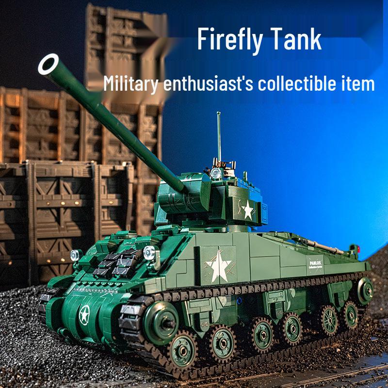Cross-Compatible Lego WW2 Tiger T28 Heavy Battle Tank Fighter Building Blocks for Kids