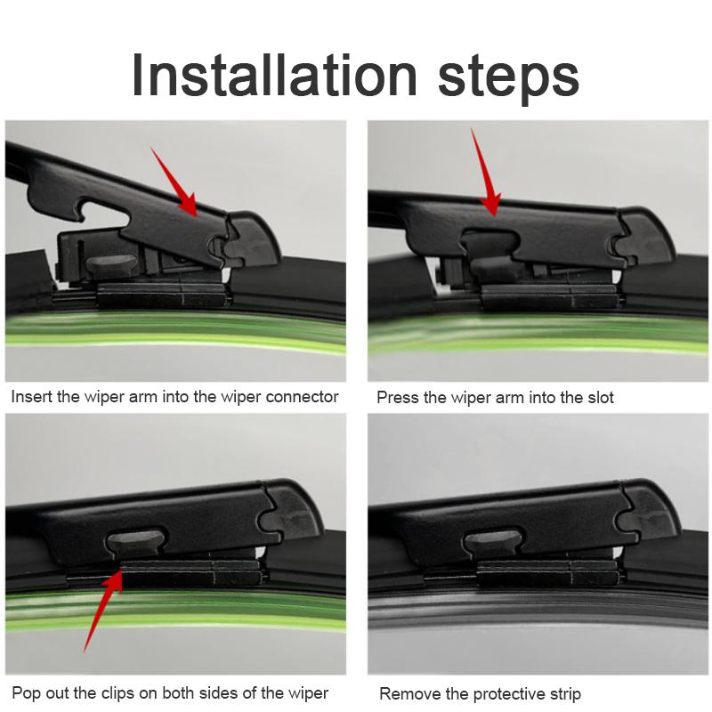 2шт автомобильные щетки стеклоочистителя для PEUGEOT 208 308 408 GT 408X 508 2008 3008 5008 E-208 E-308 E-508 E-2008 резина для лобового стекла