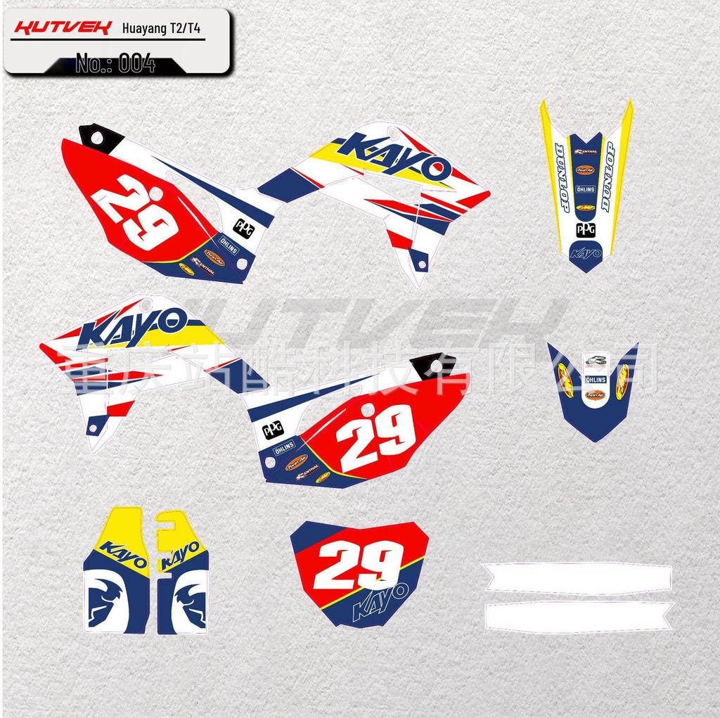 19-22 Наклейки для внедорожного мотоцикла Kayo Huayang T2T4: Прочные, Персонализированные Наклейки