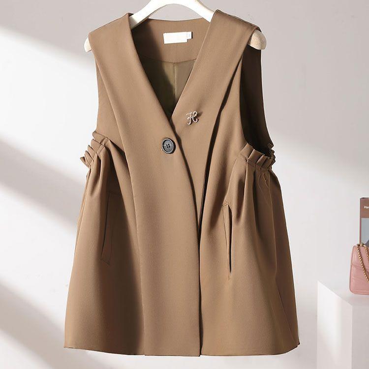 Fashion Women's Casual Vest for Spring and Autumn with English Style Waistcoat