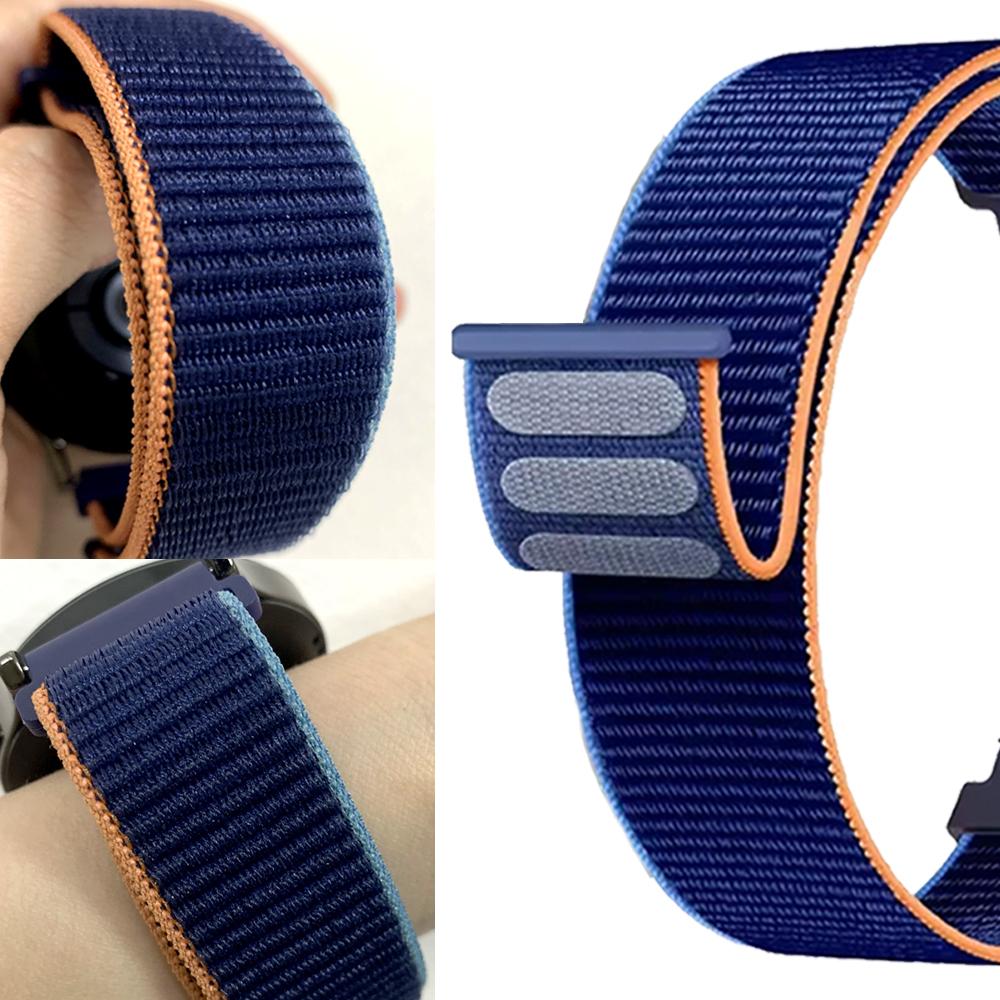22 мм 20 мм Нейлоновый ремешок для часов для Huami Amazfit Active 3/2/Max BALANCE 2 BIP 6/GTR/GTS 4 Плетеный браслет-петля Спортивный дышащий ремешок