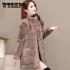 Mom's Winter Coat Mid-length Faux Fur Mink Velvet Fur Coat Thickened Large Size Foreign Style To Keep Warm