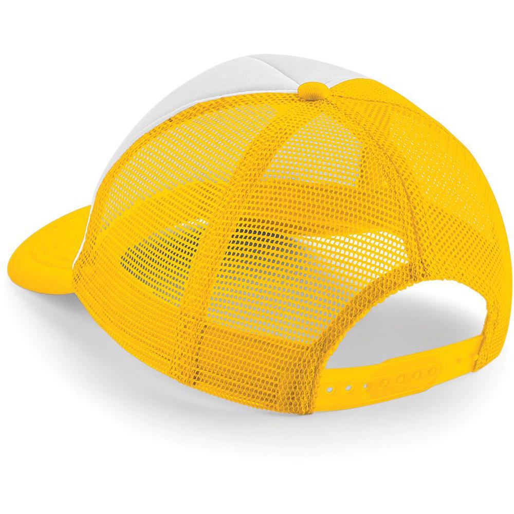 Beechfield Винтажная простая кепка Trucker с застежкой-молнией сзади