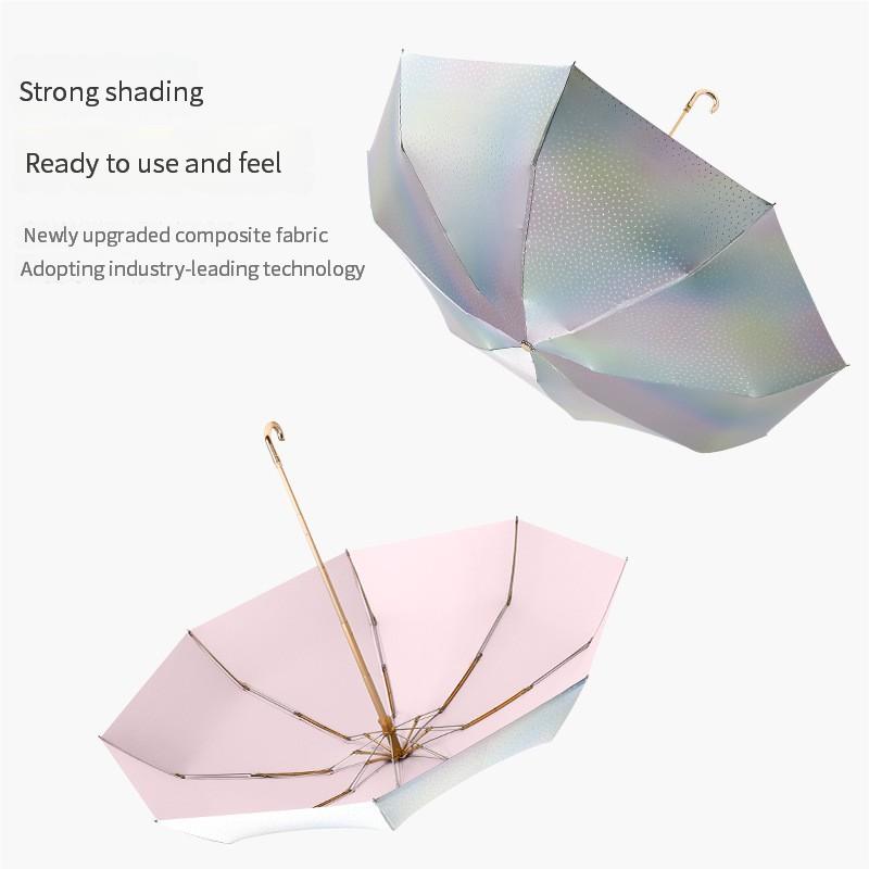 Fantasy Star Gold Hook 50% Off Sun Protection Portable Rain Dual-Purpose Sun Umbrella Business Gift Advertising Umbrella Manufac
