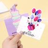 10 Birthday Cards, 3D Small Size Cartoon, Simple Folding, Handwritten Blessing Message, Birthday Card