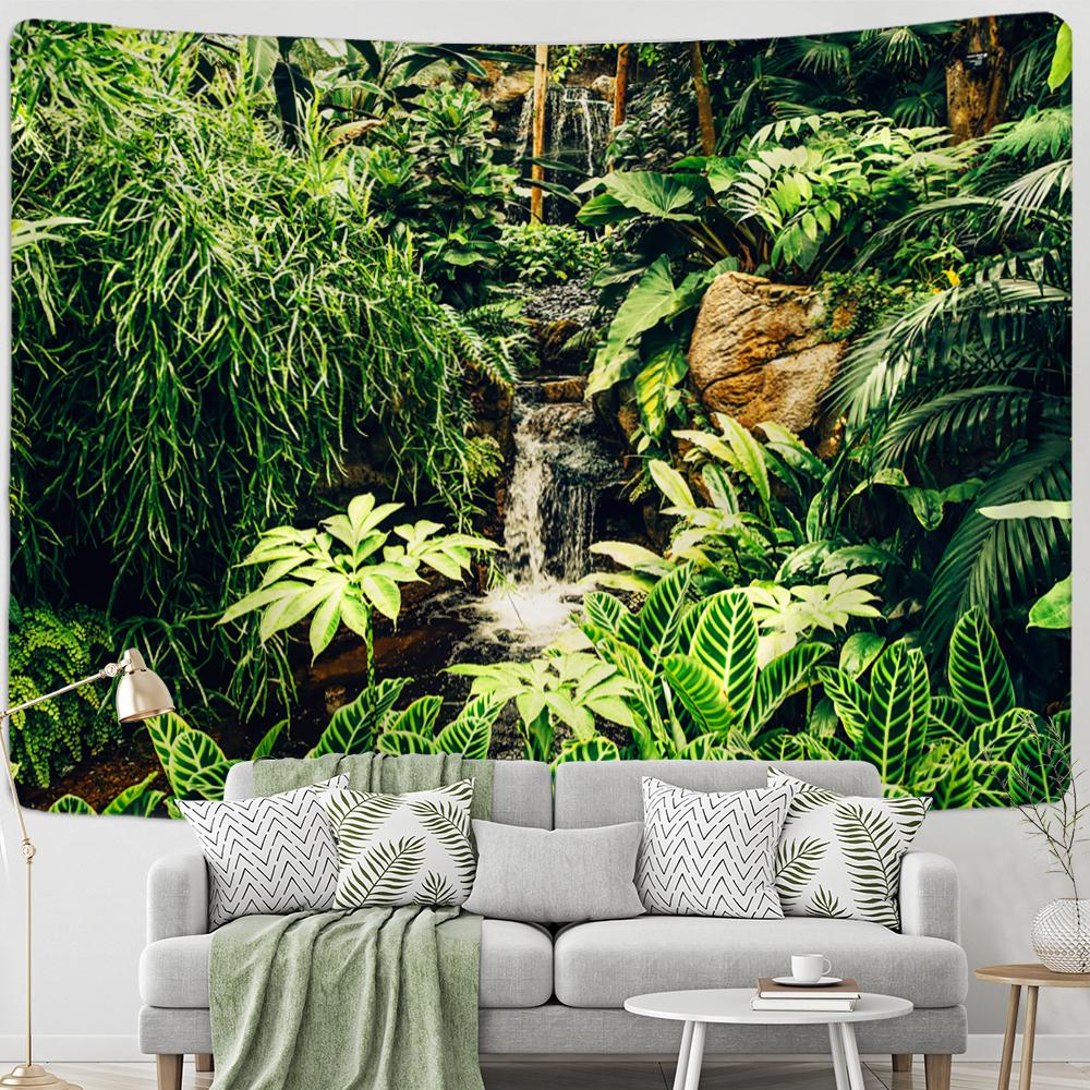 Гобелен с красным кленовым лесом, настенный психоделический колдовство, богемный стиль, хиппи, домашний декор для спальни