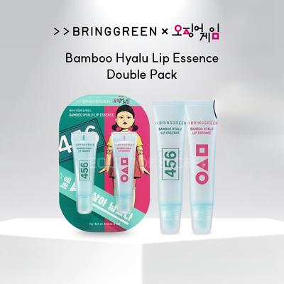 BRINGGREEN X SQUID GAME Bamboo Hyalu Lip Essence Двойная упаковка (11 г х 2 шт.) / бальзам для губ