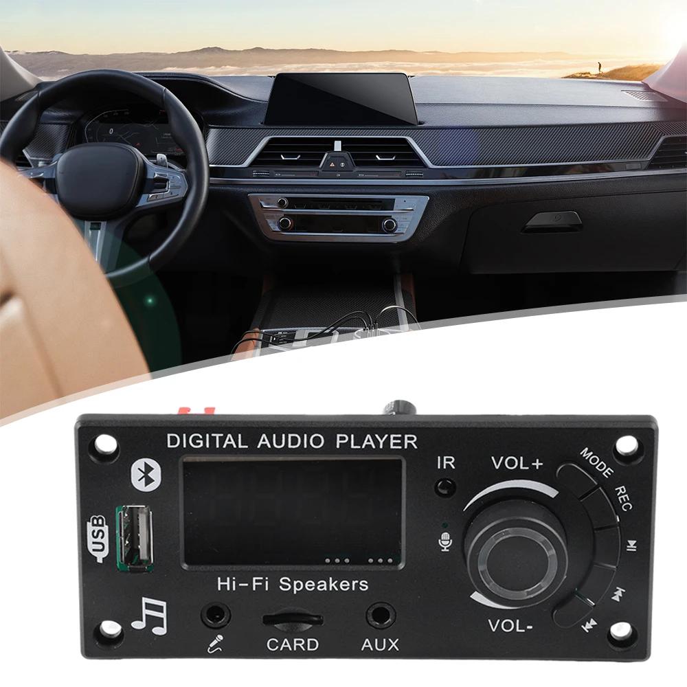 2*50 Вт DIY цифровой усилитель Bluetooth 5,0 MP3 декодер плата автомобильный MP3 музыкальный плеер USB FM-радио TF карта микрофон Aux модуль записи