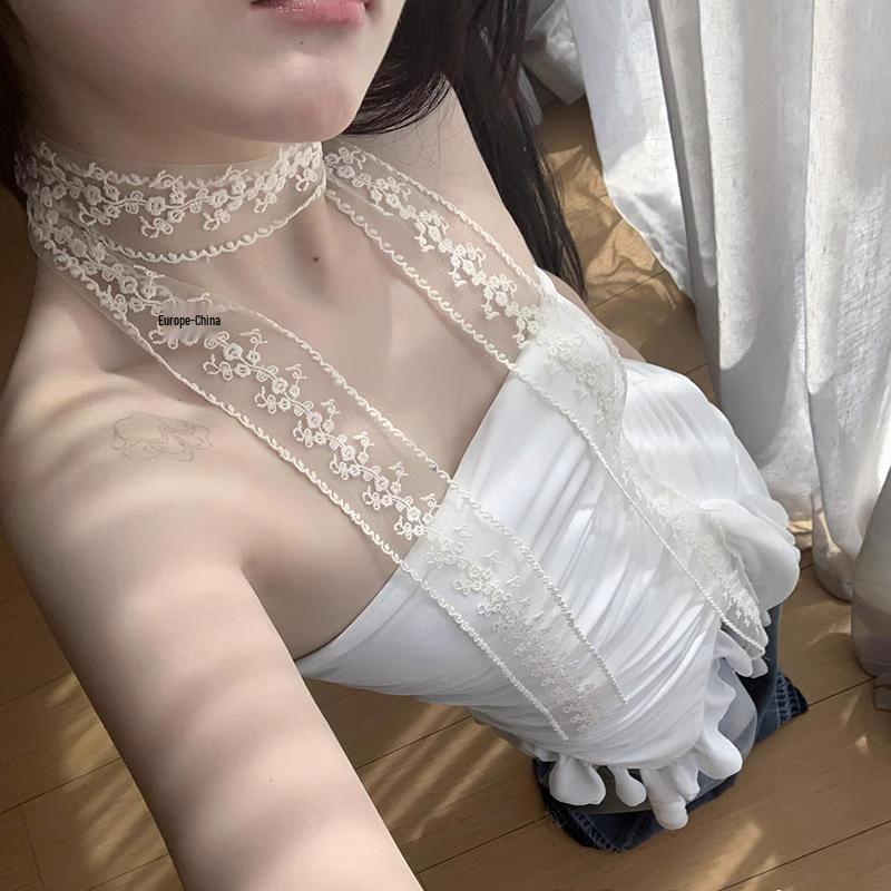 Корейский многофункциональный шарф в горошек, галстук, повязка для волос, аксессуар