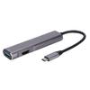 QT05 Тип C к HD мультимедийный интерфейс USB 3.0 концентратор высокоскоростной передачи 5 в 1 концентратор для компьютера