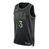 Nike Майка баскетбольная Dri-Fit с буквенно-цифровым принтом колор-блок City Edition сезон 2023/24 мужская черная DX8511-010