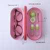 Handmade Chinese Style Double Layer Eyeglass and Contact Lens Case with Cute Digital Print