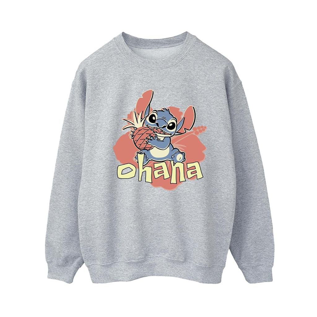 Disney Женский/женский свитшот Lilo And Stitch Ohana с ананасом