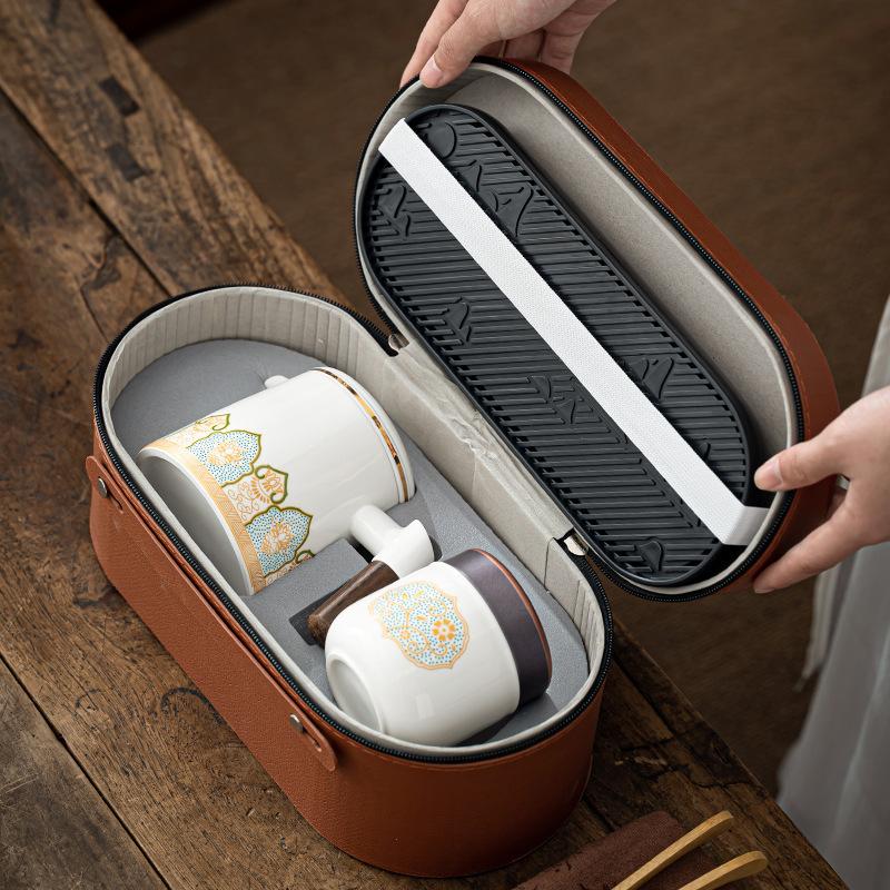 Дорожный чайный набор маленький набор портативный для улицы кунг-фу чайный набор автомобильный заварочный чайник чашка куайке кемпинг бизнес-подарки