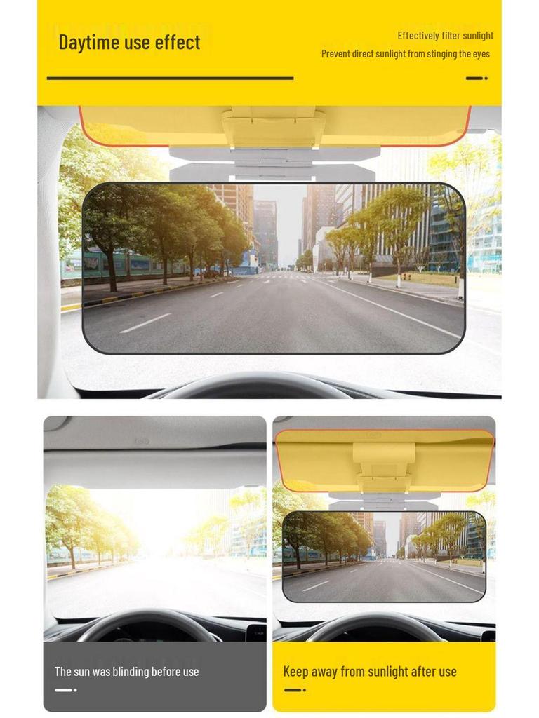 Universal Car Anti-Glare Day-Night Sun Visor