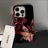 Элегантный чехол для телефона с красной лилией для iPhone 16E 16 15 14 17 Air 11 Pro Max XS XR X 7 8 15 16 Plus SE Мягкий чехол
