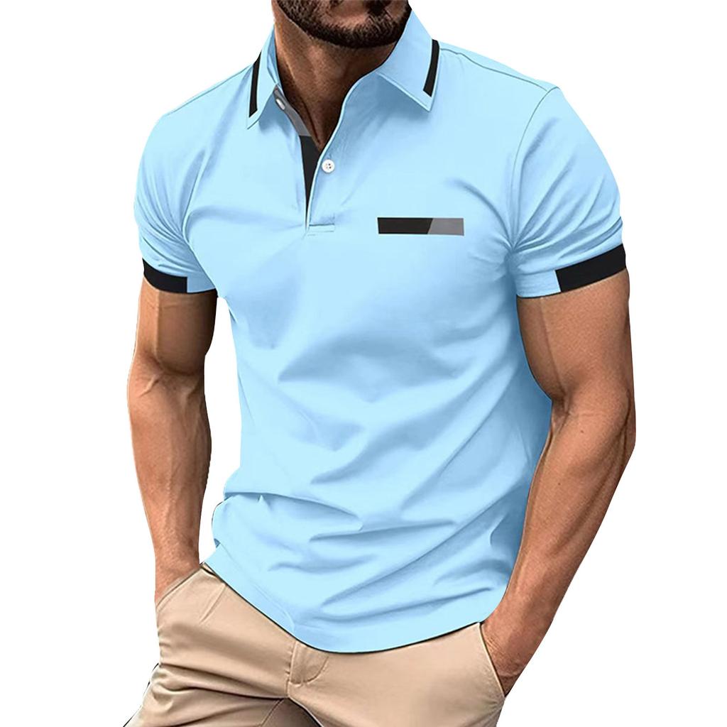 Мужская летняя дышащая рубашка с короткими рукавами и культурой отдыха