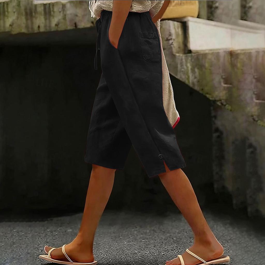 Women's Color Fashionable Casual Cotton Linen Loose Women's Pants