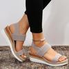 Women's Chunky Sandals Summer 2024 Designer Thick Sole Wedge Heels Shoes for Women Hollow Out Platform Gladiator Sandalias Mujer