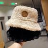 Thickened Plush Bucket Hat Women's Autumn and Winter Versatile Show Small Face Imitation Fur Warm Basin Hat