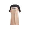 Originals Comfortable Breathable Round Neck Pullover Short Sleeve Dress Women Dresses Brown EC0774