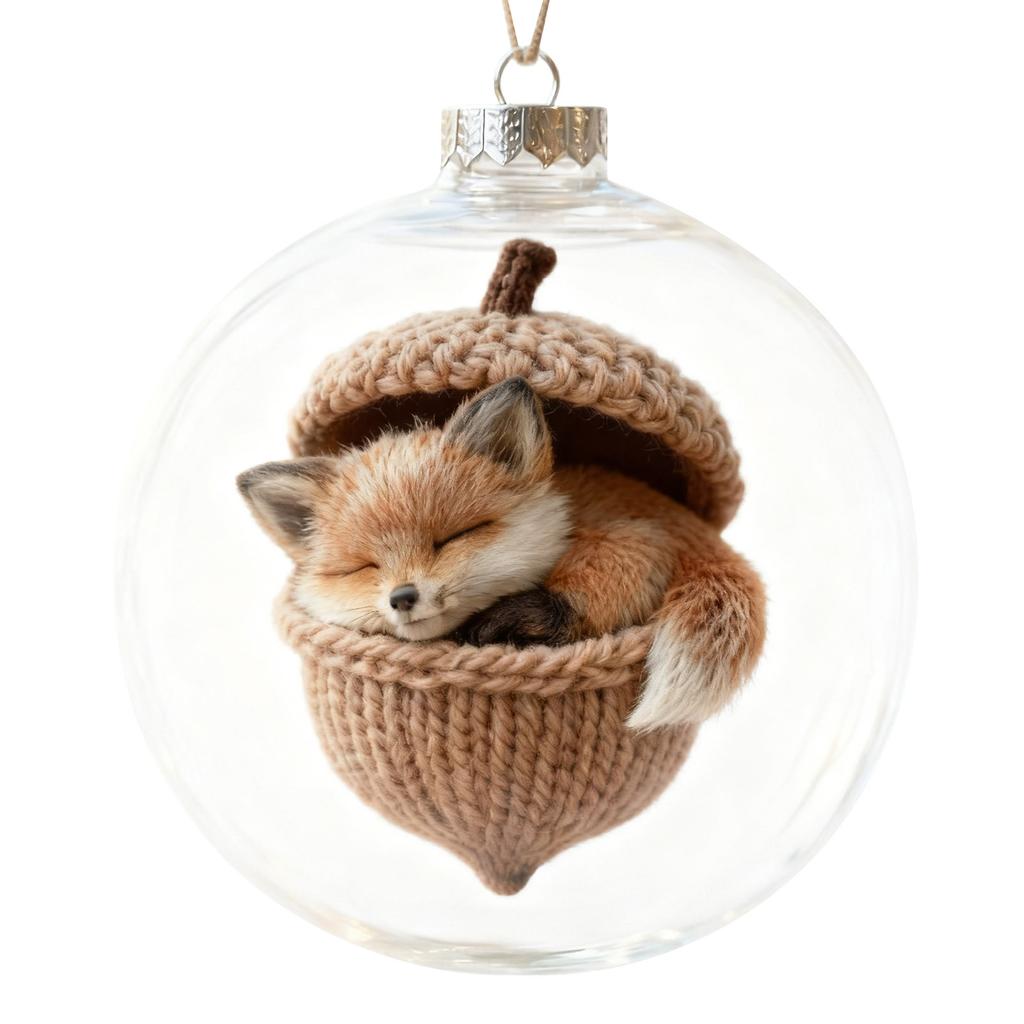 Игривая животная акриловая рождественская шаровая декорация, Украшение серии Animal Wonder, Жизнь Рождественский декоративный шар Зимний праздник (Морская черепаха)