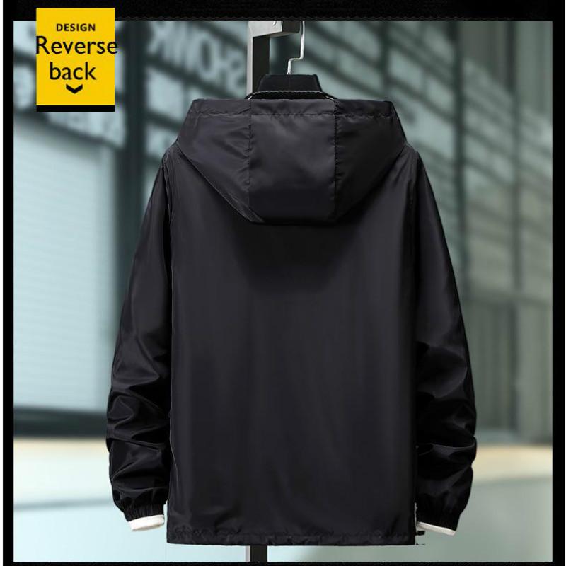 Плюс размер, осенняя двусторонняя камуфляжная одежда, куртка, мужская модная куртка, верхняя одежда, мужская ветровка