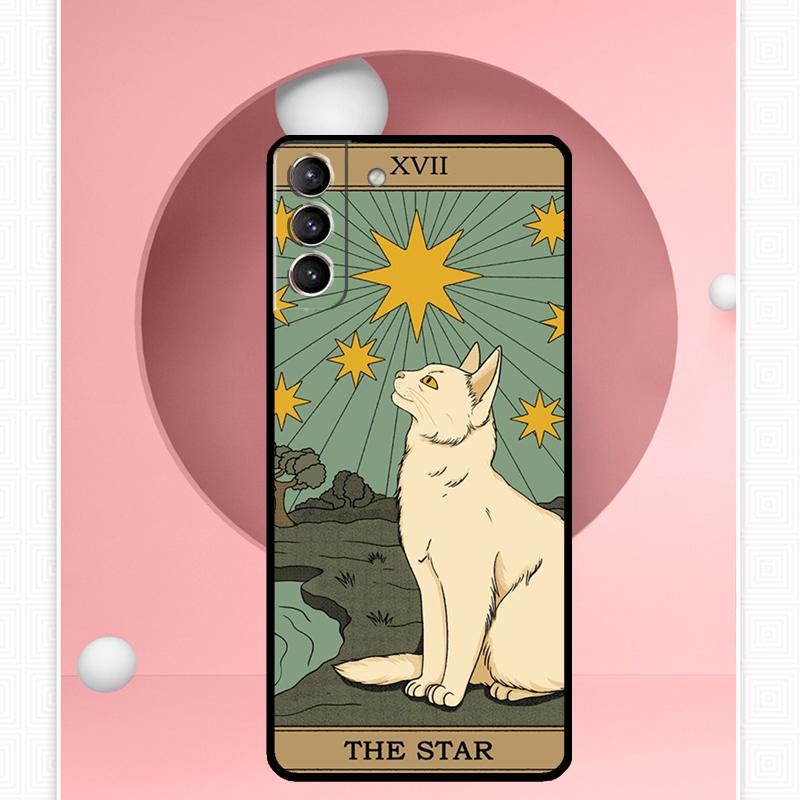 Чехол Tarot Witchcraft с кошками для Samsung Galaxy S25 Ultra S20 S21 S22 S23 S24 Ultra S9 S10 Plus S25 FE Чехол Funda