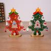 Delicate Wooden Christmas Tree Desktop Decoration Mini Office Bedroom Artificial Christmas Tree Statue Ornament