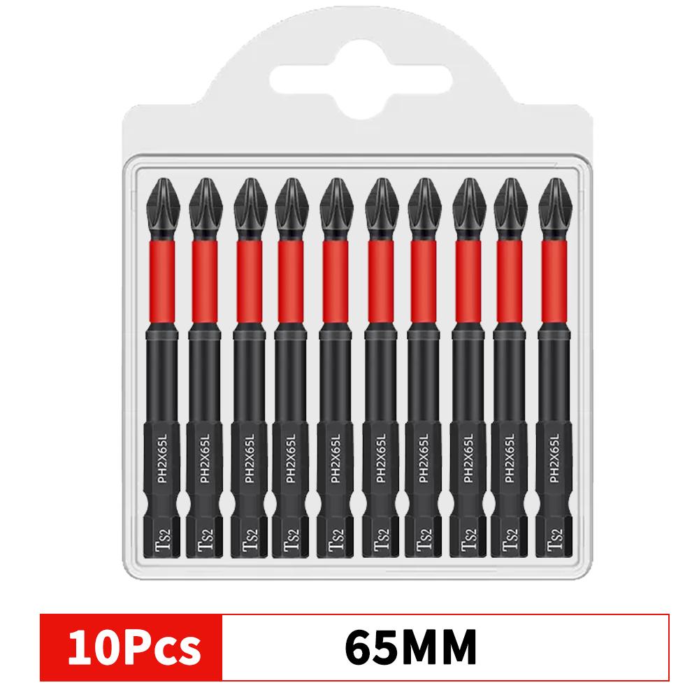 10/20PCS Impact Magnetic Batch Head Non-Slip PH2 Cross Screwdriver Tip Drill Bit Set High Torque Hard Screw Alloy Steel 25/50mm