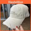 Womens Distressed Hat Washed Cotton Embroidered Letters Visor Protection Sun
