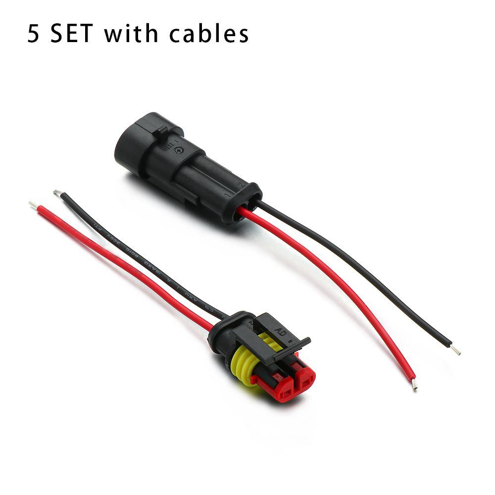 Высококачественные герметичные автомобильные разъемы с кабелем и гнездом 12 В 2-контактный электрический провод