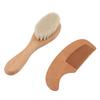 Baby Brush and Comb Set Multifunction Composite Wood and Wool Baby Hair Brush for Men Hair Style Baby Bath