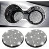 Universal Car Accessories Drink Holder x2,Car Accessories Glitter Coasters, Non-Slip Silicone Coasters, Shiny Rhinestones, Car Accessories Interior
