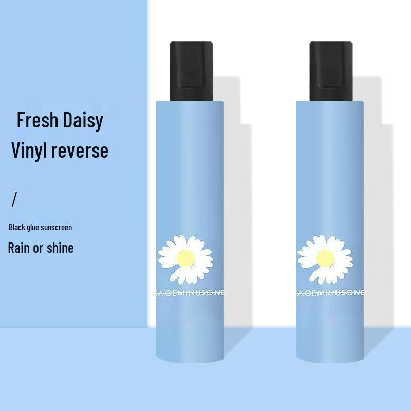 Spot Daisy Eight-Bone Folding Umbrella: Water-Repellent, Sunscreen, Dual-Use for Sun and Rain