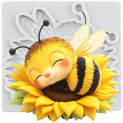 Силиконовая форма Пчела Шмель Формы для мастики Инструменты для украшения торта Топпер для кекса Конфеты Сахарное ремесло Мастика Полимерная глина