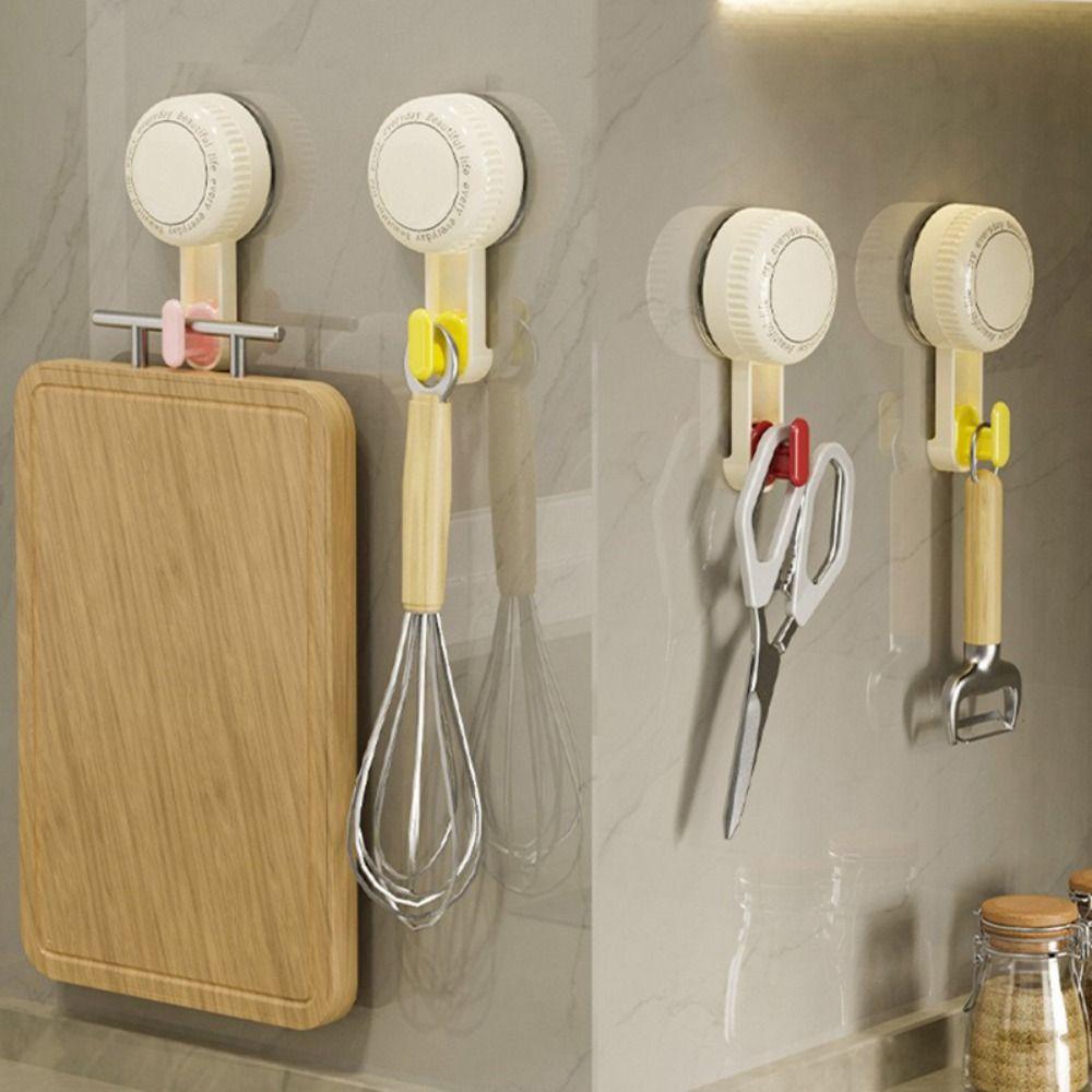 No Punching Wall Hook Universal Behind Door Hanger New Vacuum Suction Cup Hook  Bathroom