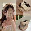 Hollow Straw Weave Headband Vacation Style Bohemian Style Hair Hoop Wide Edge Hairband  Women